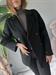 Cappotto nero doppiopetto lana handmade