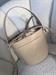 Borsa secchiello beige panna con tracolla eco