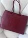 Borsa bordeaux shopper con logo stampato frontale