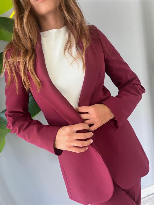 giacca blazer bordeaux