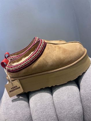 ugg aperta dietro in vero montone coloe cammello con profilino