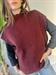 Maglia gilet over bordeaux con pailetts