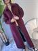 Cappotto lungo modello loden burgundy con cintura