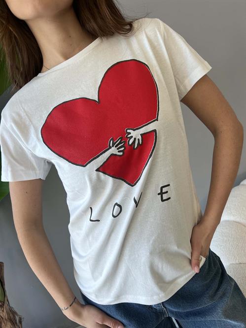  t shirts love bianca girocollo