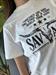  T-Shirt bianca girocolo stampa savage