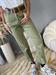 Jeans modello MANDY  verde military con cintura in cotone