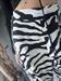 pantalone zebrato palazzo con elastico in vita