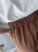 pantaloni marroni elastico in vita tubolare